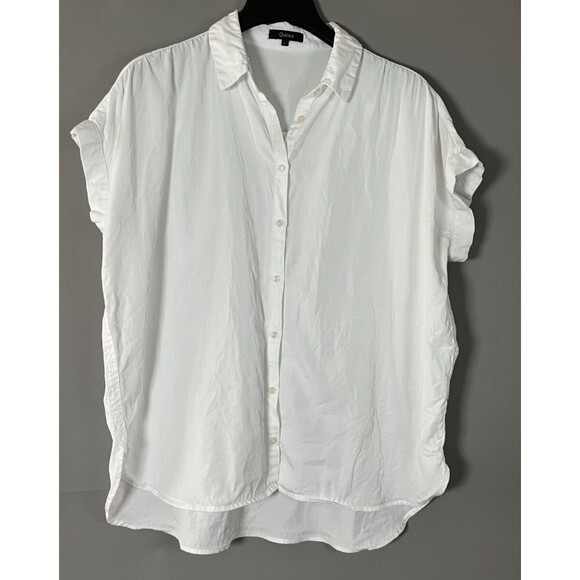 Quince Tencel Vintage Wash Camp Shirt Large Short Sleeve Minimal Sustainable - Picture 1 of 7